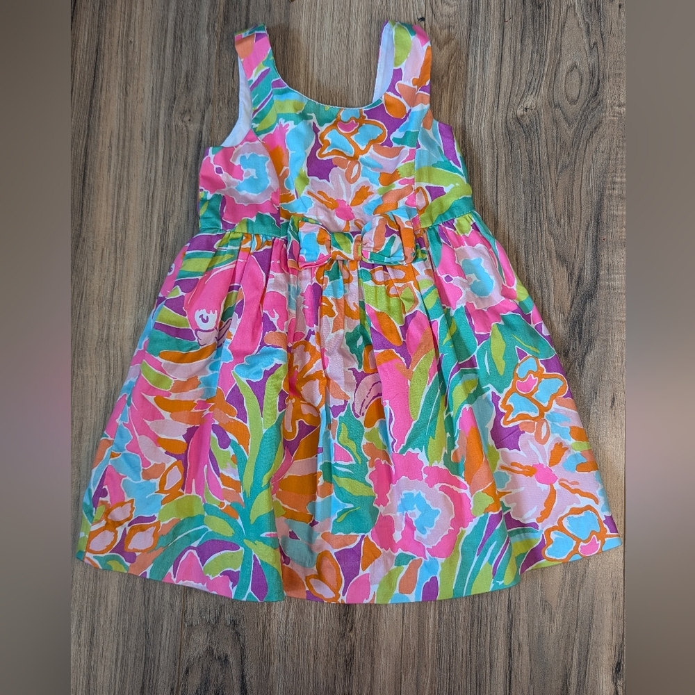 Lilly Pulitzer Multicolor Floral Sundress in Pink, Green & Orange